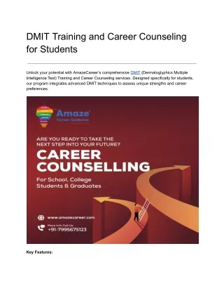 DMIT Training and Career Counseling for Students