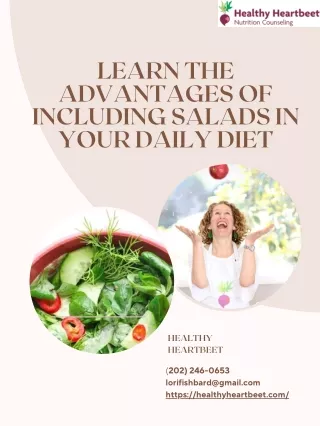 learn the advantages of including salads in your