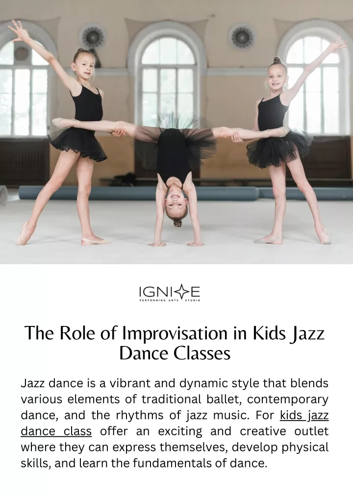 the role of improvisation in kids jazz dance