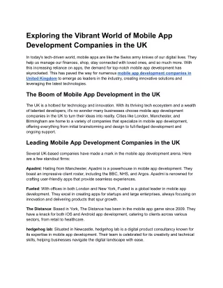 Exploring the Vibrant World of Mobile App Development Companies in the UK (11)