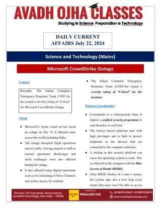 daily current affairs july 22 2024