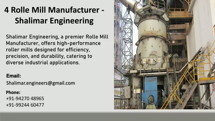 4 rolle mill manufacturer shalimar engineering