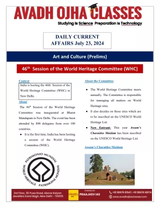 daily current affairs july 23 2024
