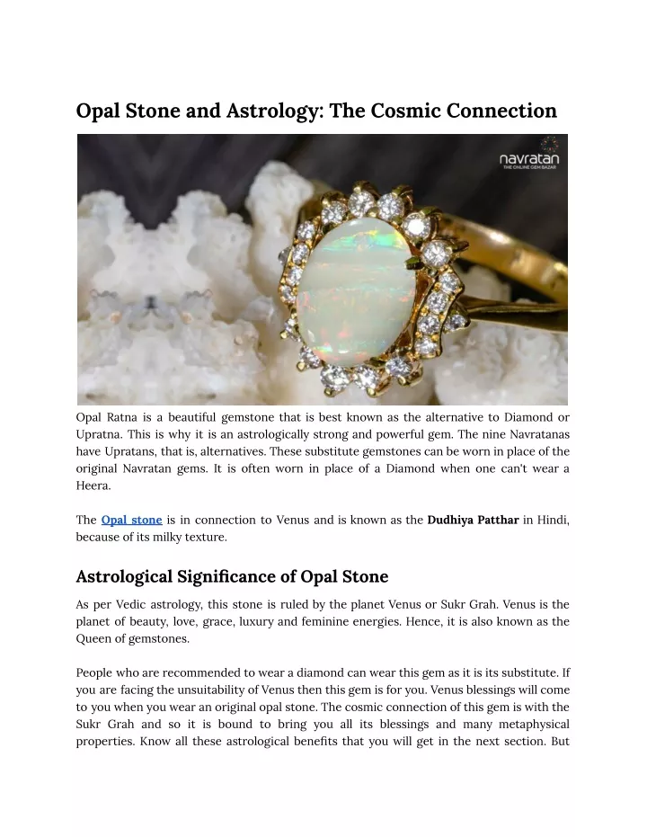 opal stone and astrology the cosmic connection