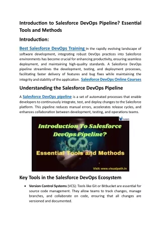 introduction to salesforce devops pipeline