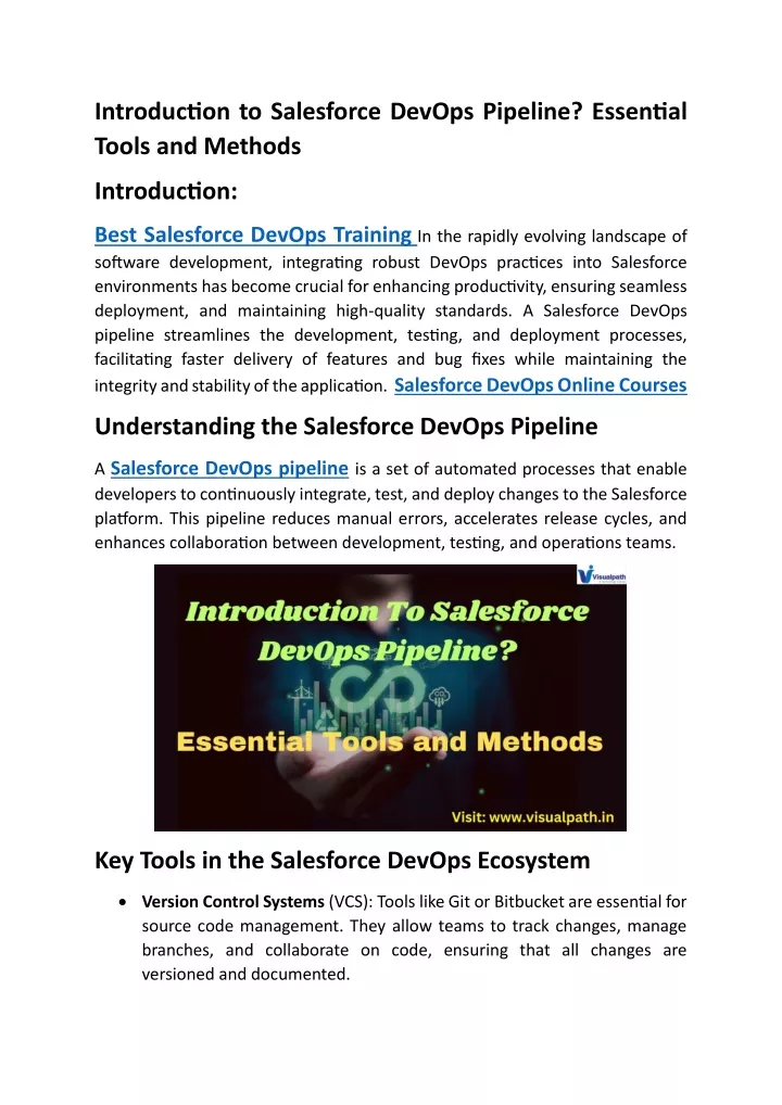 introduction to salesforce devops pipeline