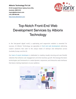 albiorix technology pvt ltd