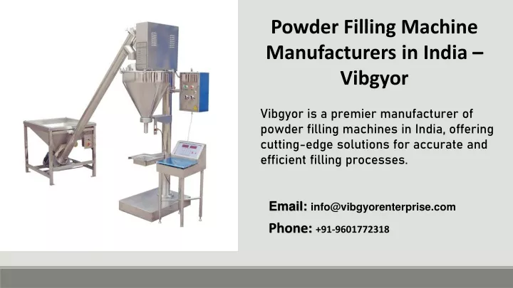 powder filling machine manufacturers in india