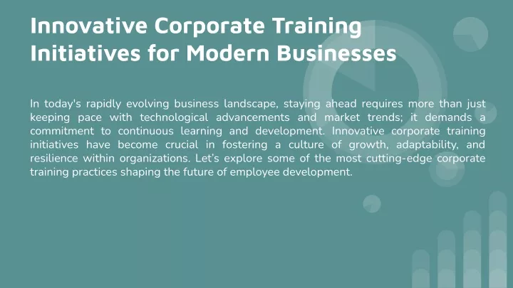 innovative corporate training initiatives