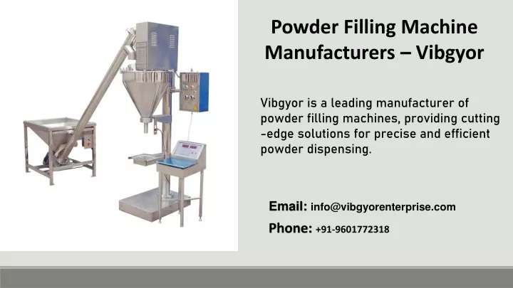 powder filling machine manufacturers vibgyor