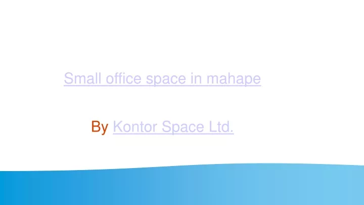 small office space in mahape