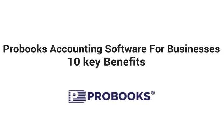 probooks accounting software for businesses