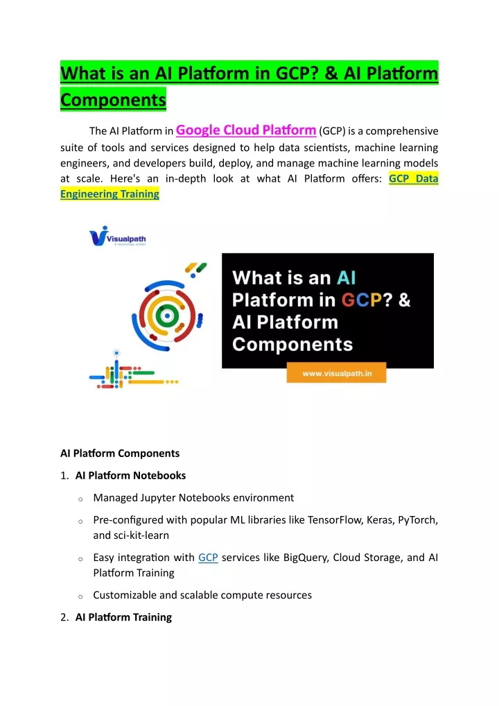 what is an ai platform in gcp ai platform