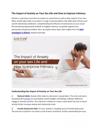 The Impact of Anxiety on Your Sex Life and How to Improve Intimacy