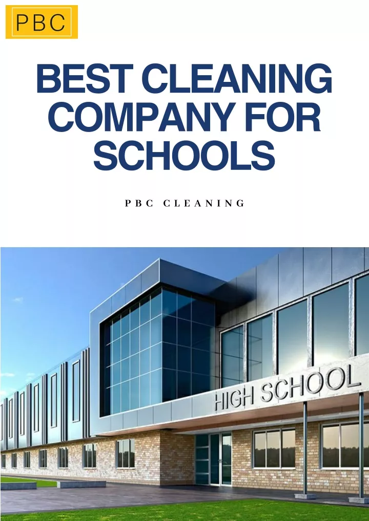 best cleaning company for schools