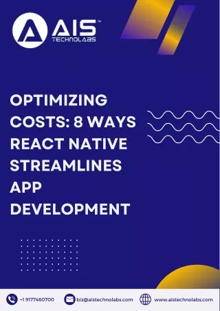 Optimizing Costs 8 Ways React Native Streamlines App Development