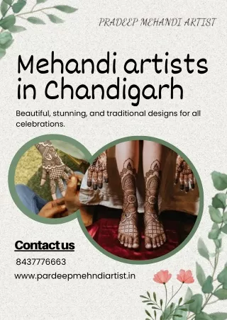 Mehandi artists in Chandigarh