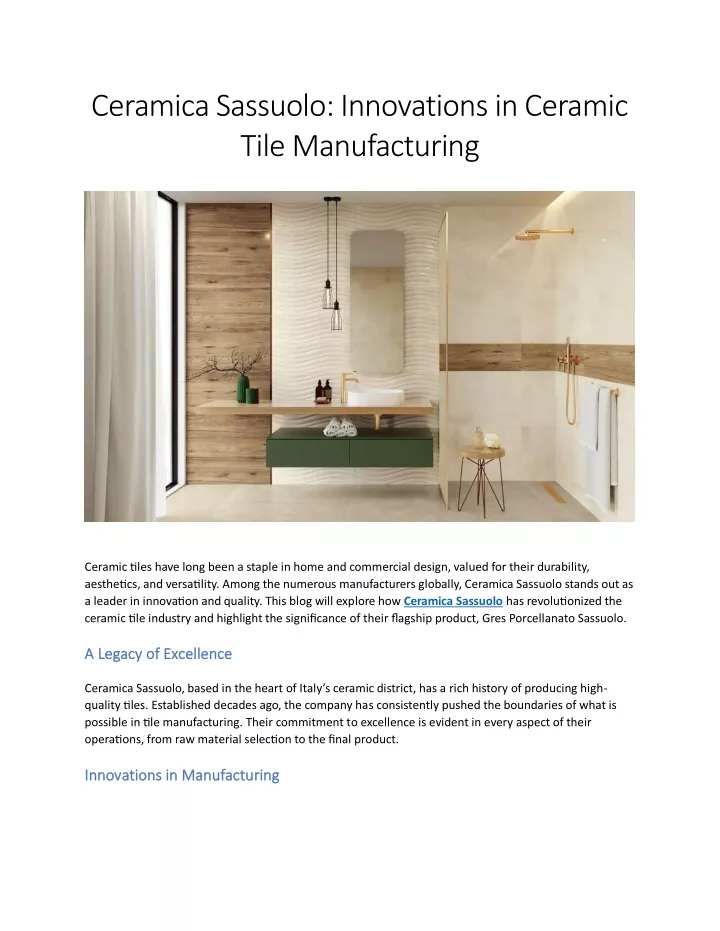 ceramica sassuolo innovations in ceramic tile