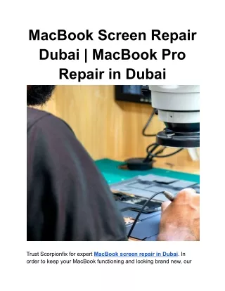 MacBook Screen Repair Dubai _ MacBook Pro Repair in Dubai