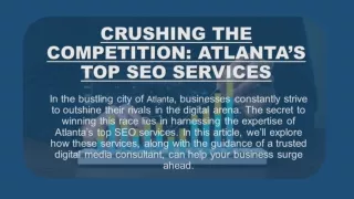 Crushing the Competition: Atlanta’s Top SEO Services
