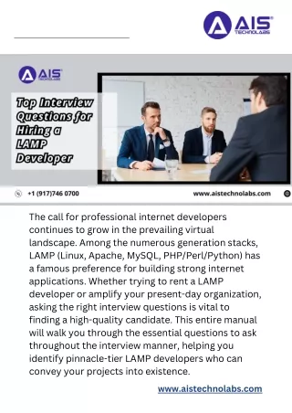 Top Interview Questions for Hiring a LAMP Developer