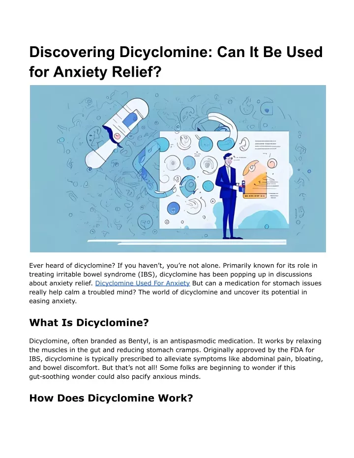 discovering dicyclomine can it be used