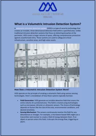 what is a volumetric intrusion detection system