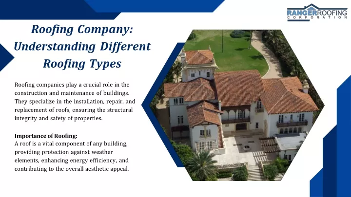 roofing company understanding different roofing types