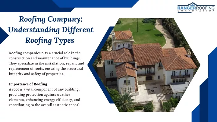 roofing company understanding different roofing