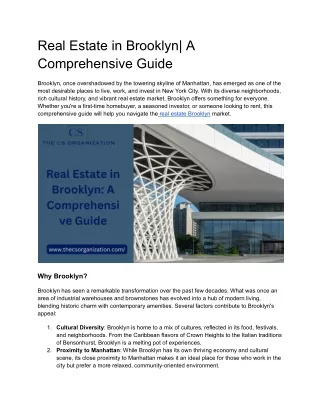 real estate in brooklyn a comprehensive guide