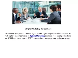 digital marketing virksomhed welcome