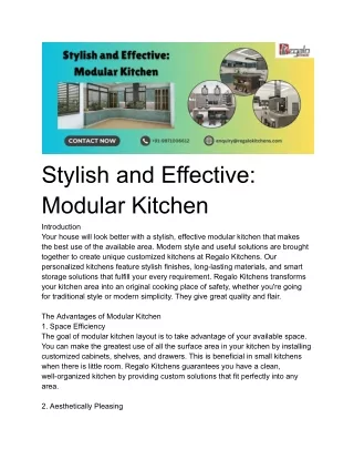 Stylish and Effective_ Modular Kitchen