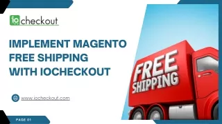 implement magento free shipping with iocheckout
