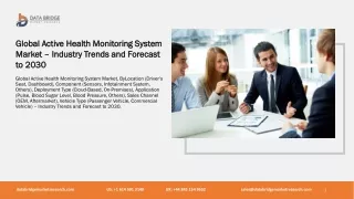 Global Active Health Monitoring System Market