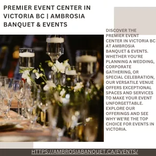 Premier Event Center in Victoria BC | Ambrosia Banquet & Events