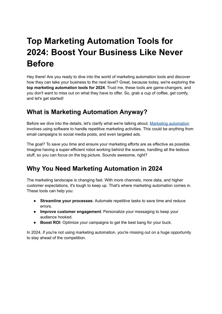 top marketing automation tools for 2024 boost