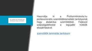 szemöldök laminálás tanfolyam | Profisminkiskola.hu