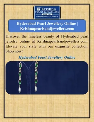 Hyderabad Pearl Jewellery Online   Krishnapearlsandjewellers.com