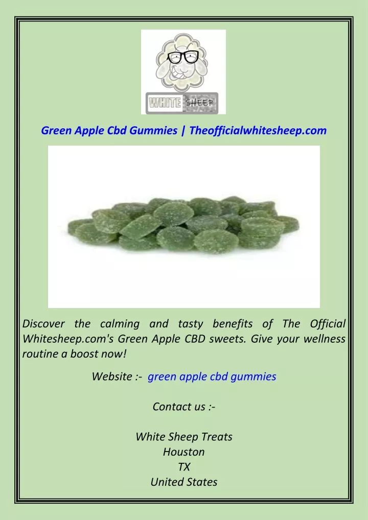 green apple cbd gummies theofficialwhitesheep com