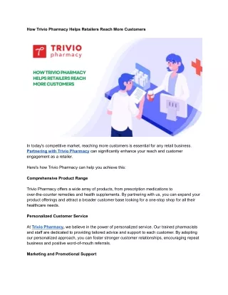 How Trivio Pharmacy Helps Retailers Reach More Customers - Google Docs