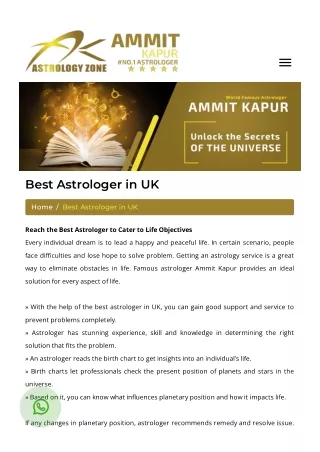 Best Astrologer In UK