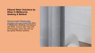 Filtered Water Solutions by Rilian in Melbourne, Geelong & Ballarat