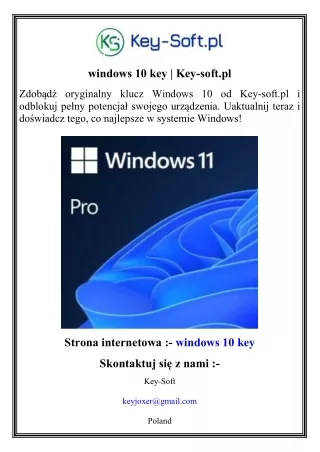 windows 10 key key soft pl