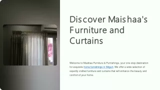 Explore Maishaa: Leading Furniture Store in Siliguri