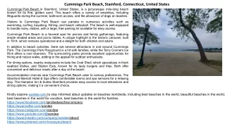 Discover Cummings Park Beach in Stamford, Connecticut, United States