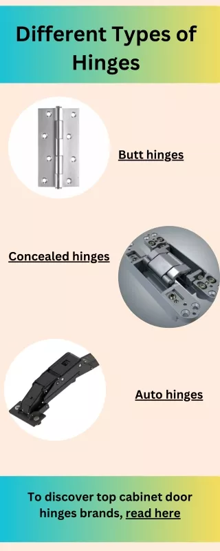 Different types of hinges