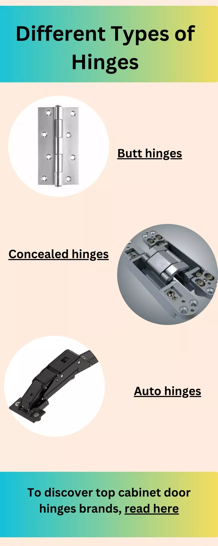 different types of hinges