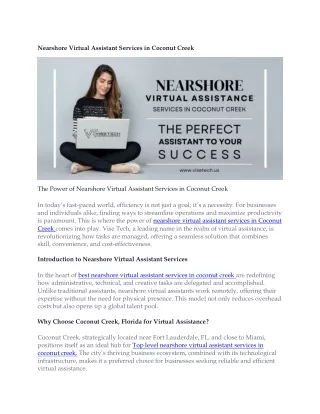 nearshore virtual assistant services in coconut