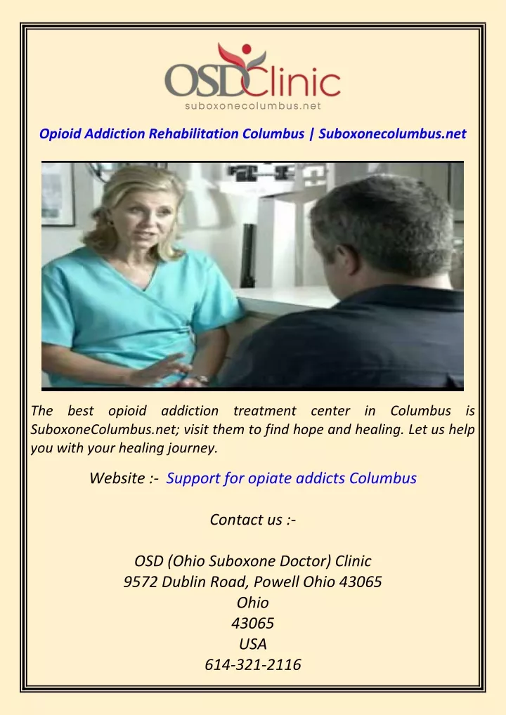 opioid addiction rehabilitation columbus