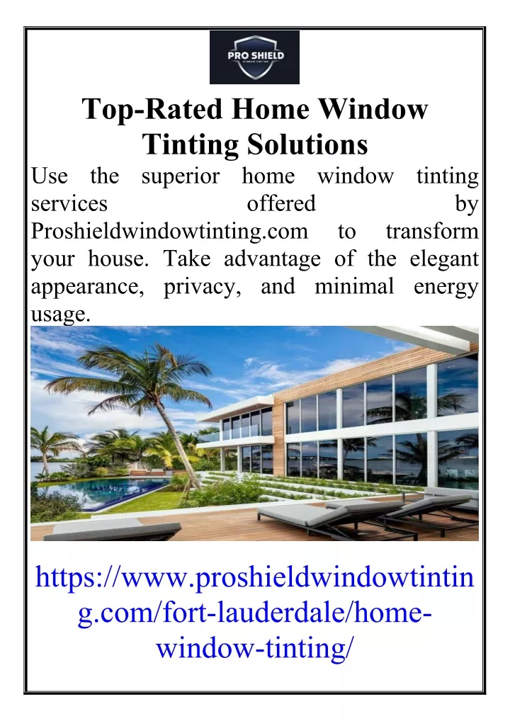 top rated home window tinting solutions